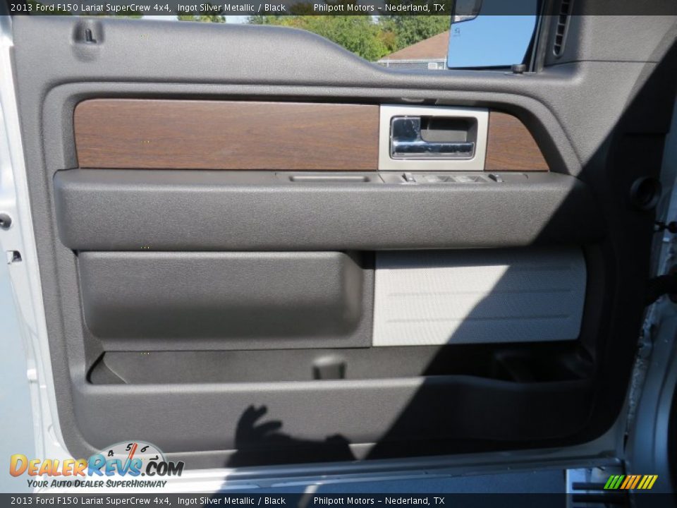 2013 Ford F150 Lariat SuperCrew 4x4 Ingot Silver Metallic / Black Photo #28