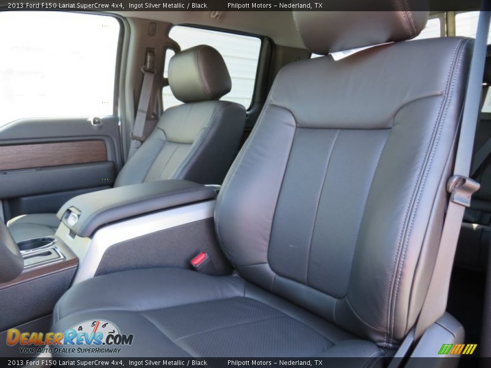 2013 Ford F150 Lariat SuperCrew 4x4 Ingot Silver Metallic / Black Photo #30