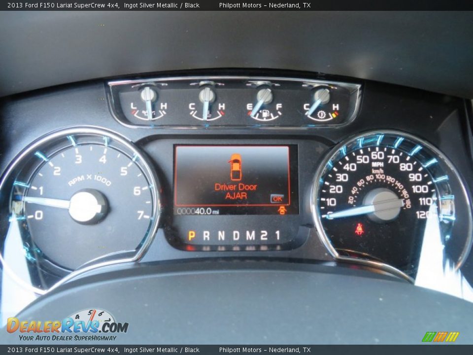2013 Ford F150 Lariat SuperCrew 4x4 Ingot Silver Metallic / Black Photo #36