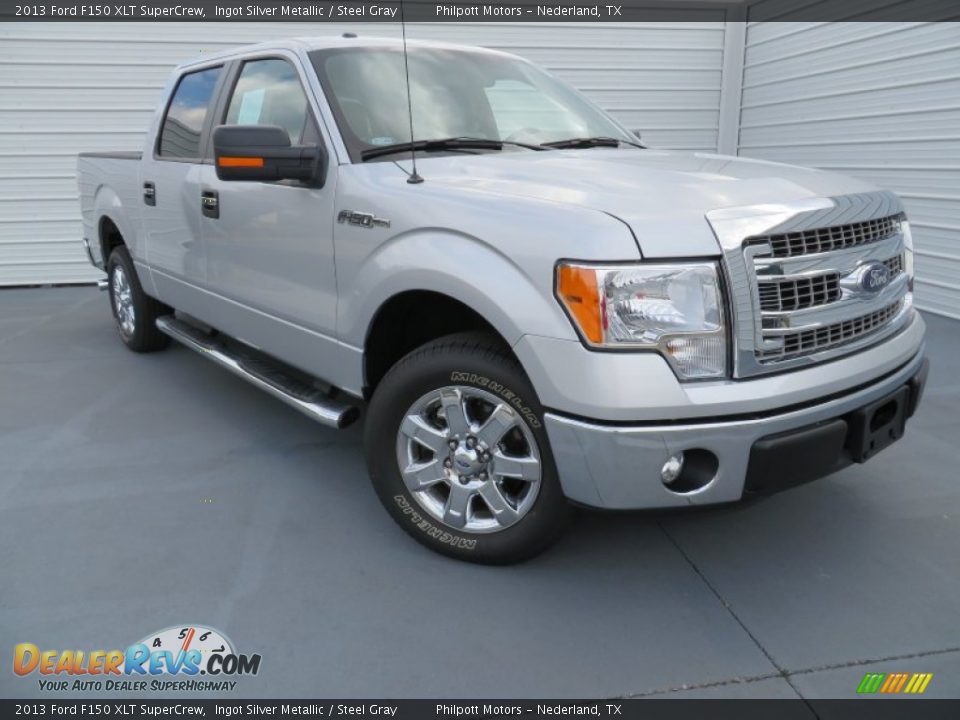 2013 Ford F150 XLT SuperCrew Ingot Silver Metallic / Steel Gray Photo #1