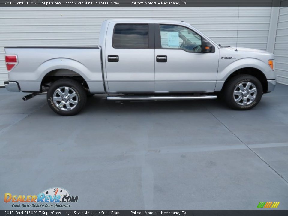 2013 Ford F150 XLT SuperCrew Ingot Silver Metallic / Steel Gray Photo #3