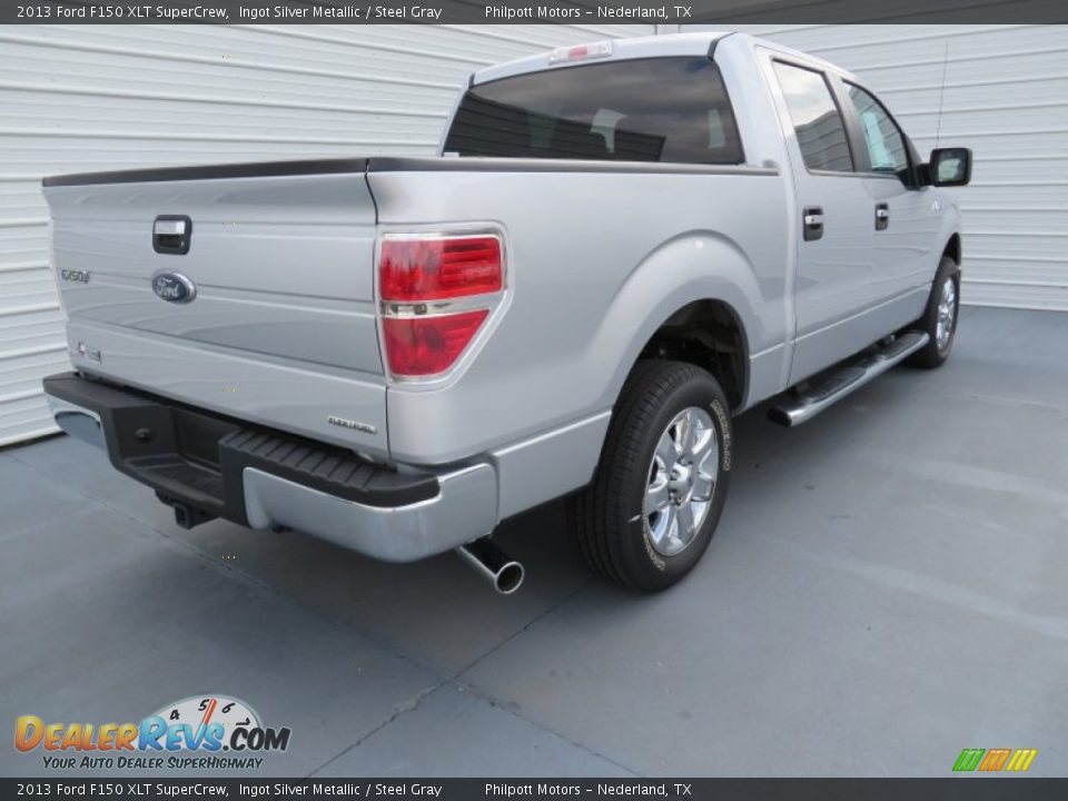 2013 Ford F150 XLT SuperCrew Ingot Silver Metallic / Steel Gray Photo #4