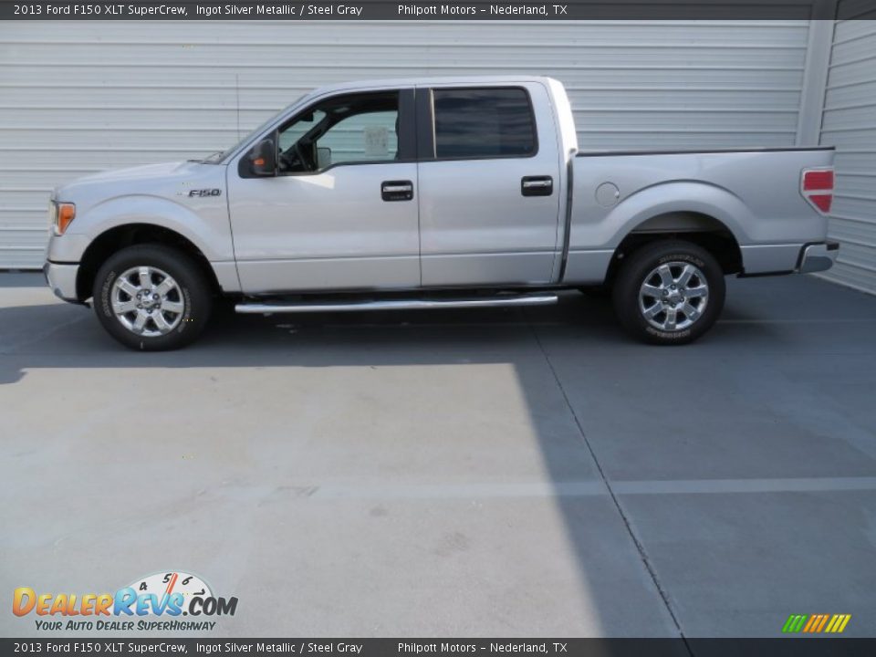 2013 Ford F150 XLT SuperCrew Ingot Silver Metallic / Steel Gray Photo #6