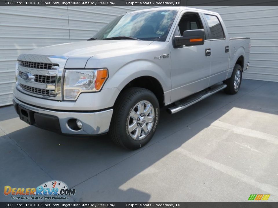 2013 Ford F150 XLT SuperCrew Ingot Silver Metallic / Steel Gray Photo #7