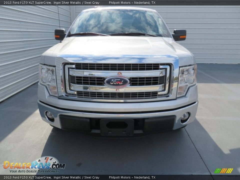 2013 Ford F150 XLT SuperCrew Ingot Silver Metallic / Steel Gray Photo #8