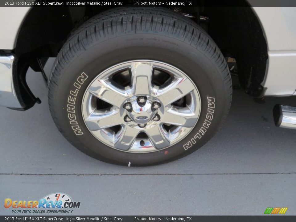 2013 Ford F150 XLT SuperCrew Ingot Silver Metallic / Steel Gray Photo #12