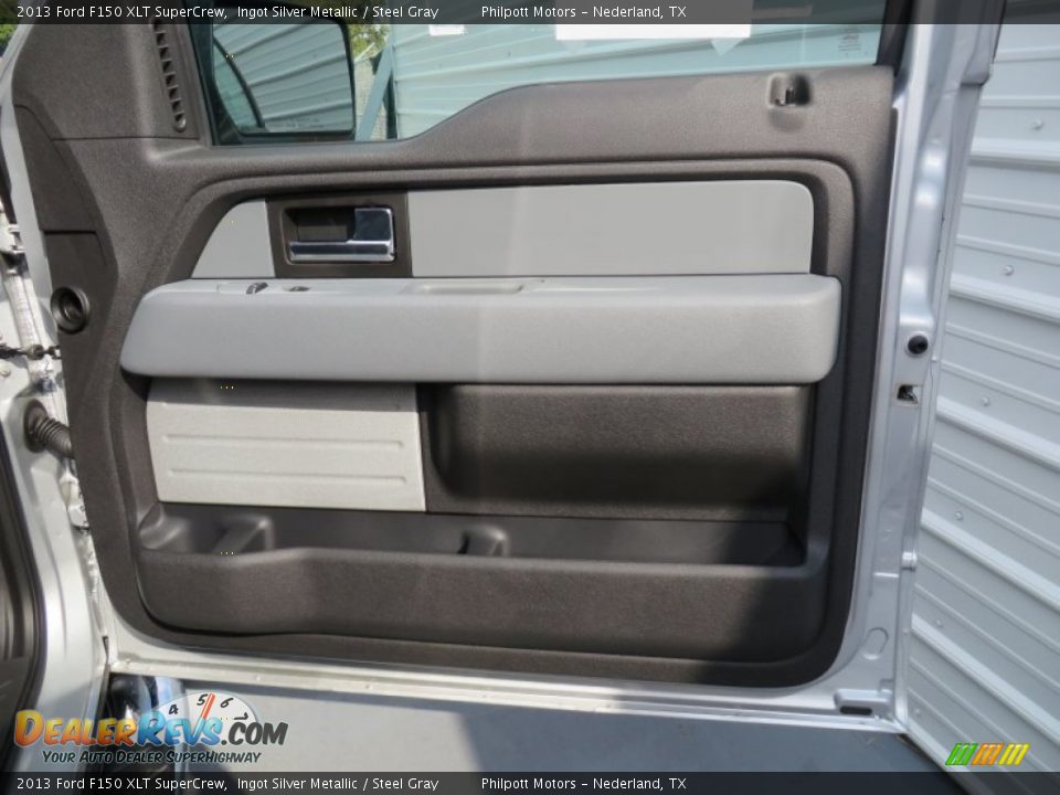 2013 Ford F150 XLT SuperCrew Ingot Silver Metallic / Steel Gray Photo #23
