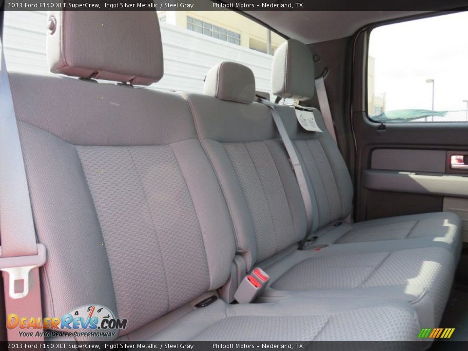 2013 Ford F150 XLT SuperCrew Ingot Silver Metallic / Steel Gray Photo #27