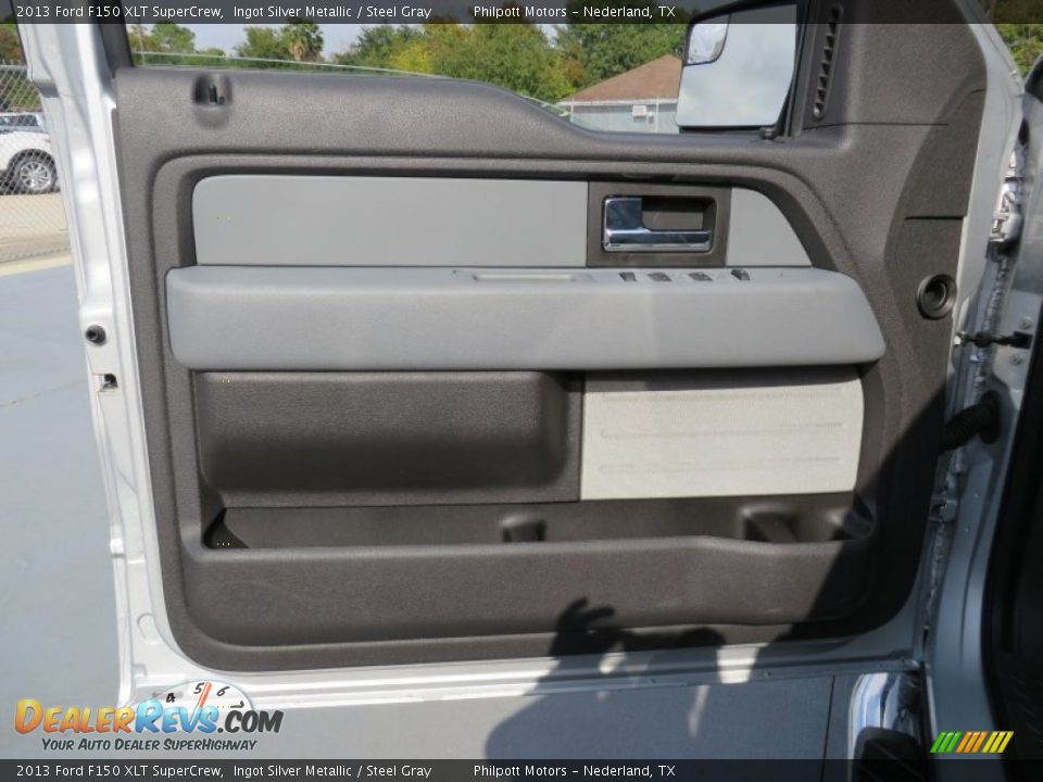 2013 Ford F150 XLT SuperCrew Ingot Silver Metallic / Steel Gray Photo #28