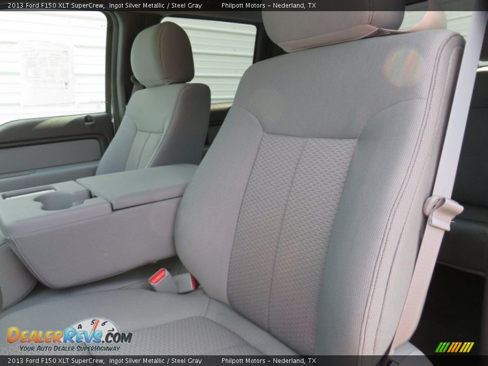 2013 Ford F150 XLT SuperCrew Ingot Silver Metallic / Steel Gray Photo #30