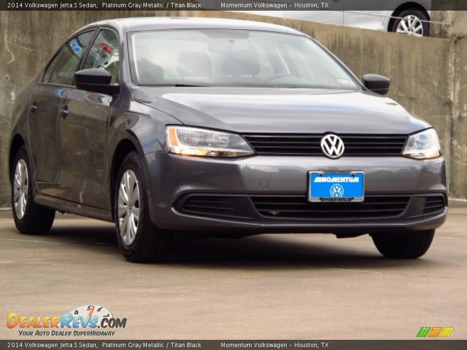 2014 Volkswagen Jetta S Sedan Platinum Gray Metallic / Titan Black Photo #1