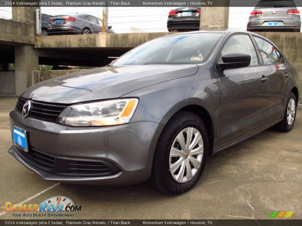 2014 Volkswagen Jetta S Sedan Platinum Gray Metallic / Titan Black Photo #3