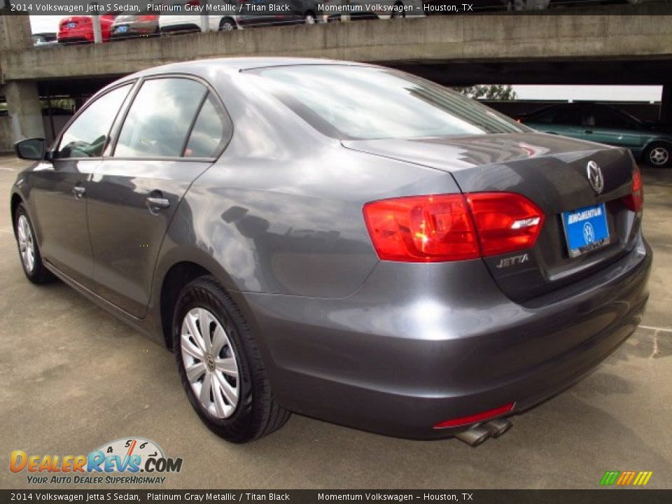 2014 Volkswagen Jetta S Sedan Platinum Gray Metallic / Titan Black Photo #4