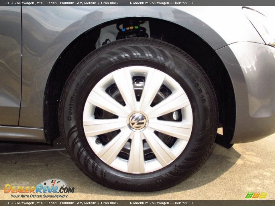 2014 Volkswagen Jetta S Sedan Platinum Gray Metallic / Titan Black Photo #7