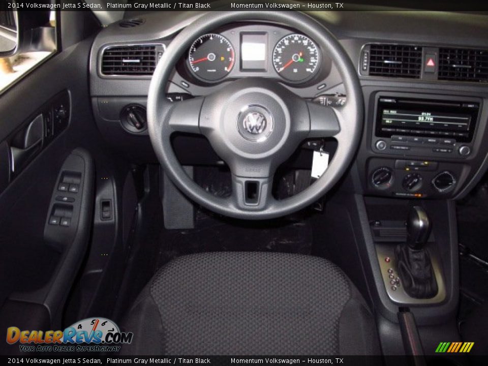 2014 Volkswagen Jetta S Sedan Platinum Gray Metallic / Titan Black Photo #12