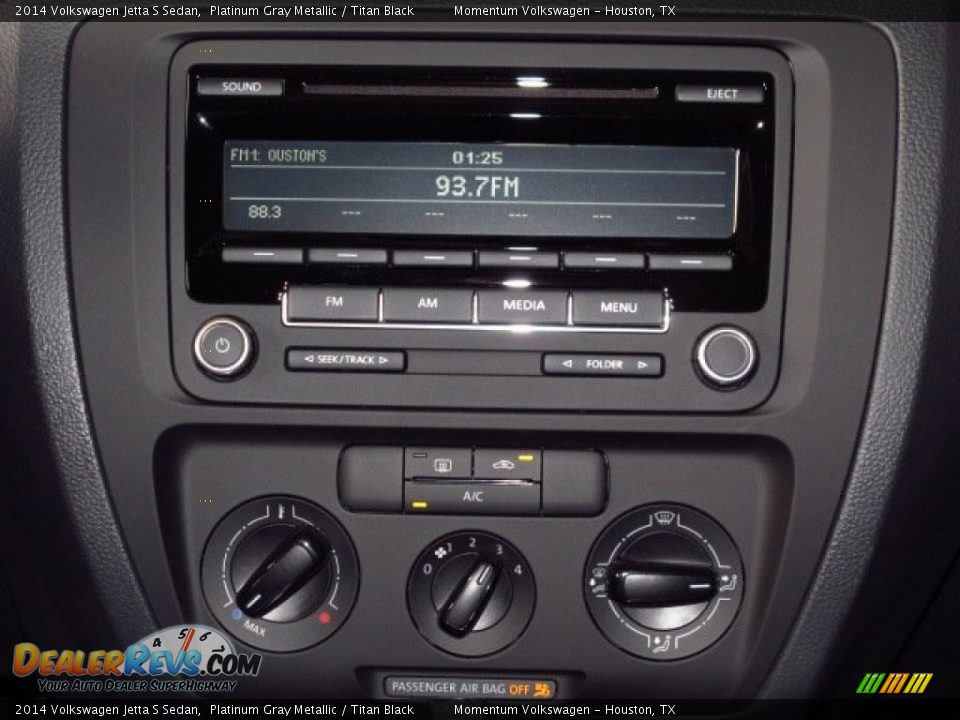 2014 Volkswagen Jetta S Sedan Platinum Gray Metallic / Titan Black Photo #17