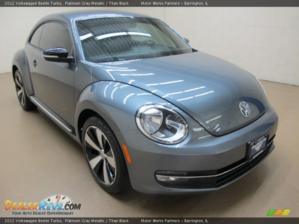 2012 Volkswagen Beetle Turbo Platinum Gray Metallic / Titan Black Photo #1