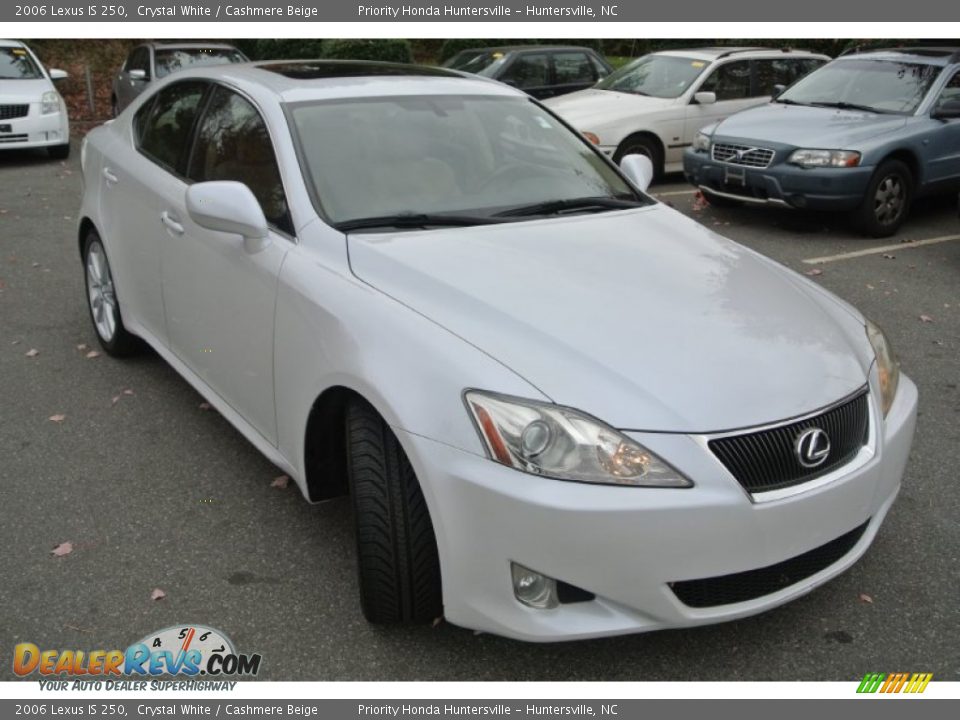 2006 Lexus IS 250 Crystal White / Cashmere Beige Photo #2