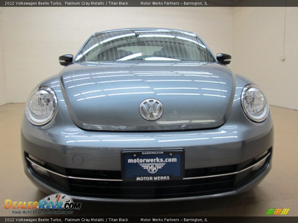 2012 Volkswagen Beetle Turbo Platinum Gray Metallic / Titan Black Photo #3