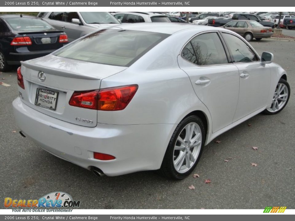 2006 Lexus IS 250 Crystal White / Cashmere Beige Photo #4