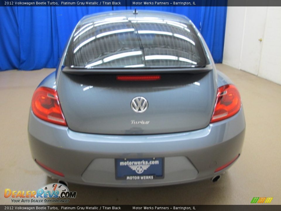 2012 Volkswagen Beetle Turbo Platinum Gray Metallic / Titan Black Photo #7