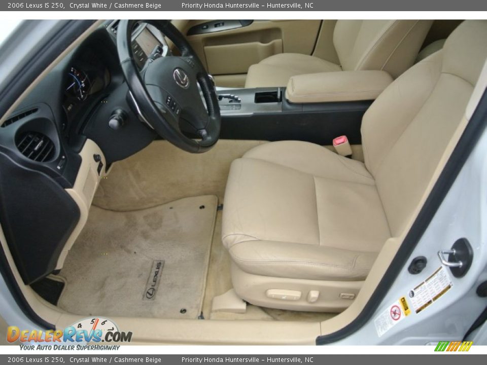 2006 Lexus IS 250 Crystal White / Cashmere Beige Photo #8