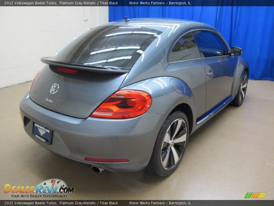 2012 Volkswagen Beetle Turbo Platinum Gray Metallic / Titan Black Photo #9