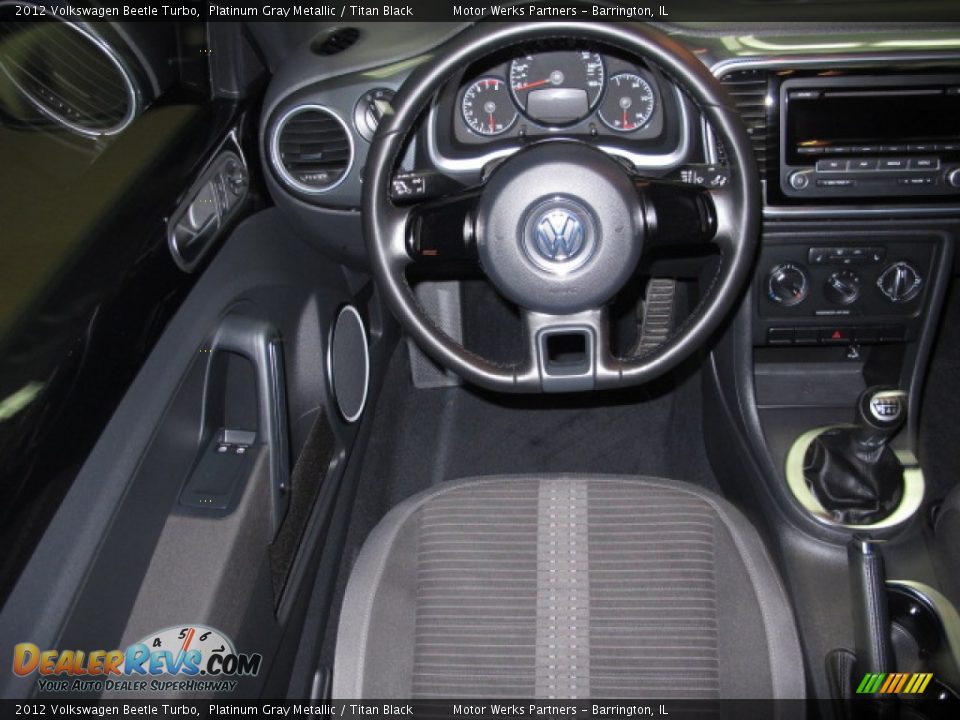 2012 Volkswagen Beetle Turbo Platinum Gray Metallic / Titan Black Photo #23