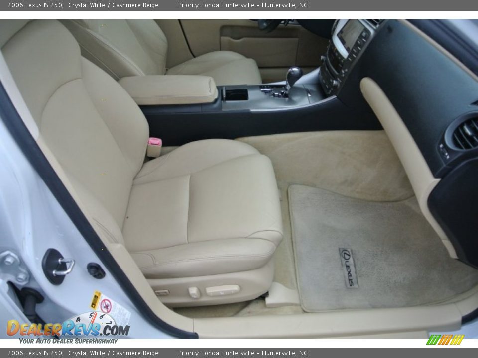 2006 Lexus IS 250 Crystal White / Cashmere Beige Photo #23