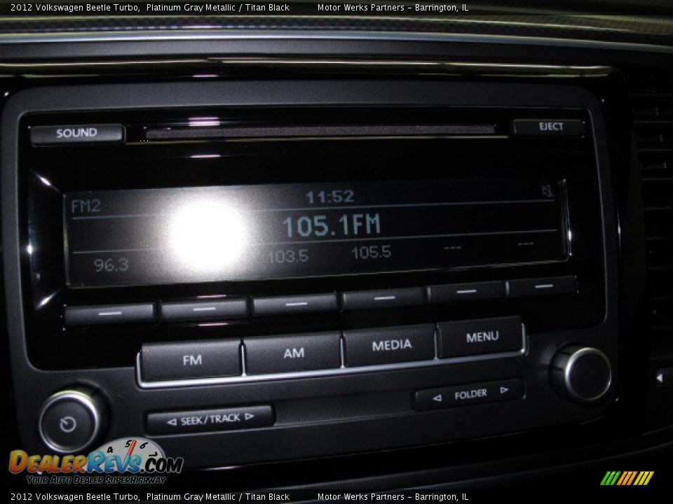 2012 Volkswagen Beetle Turbo Platinum Gray Metallic / Titan Black Photo #27