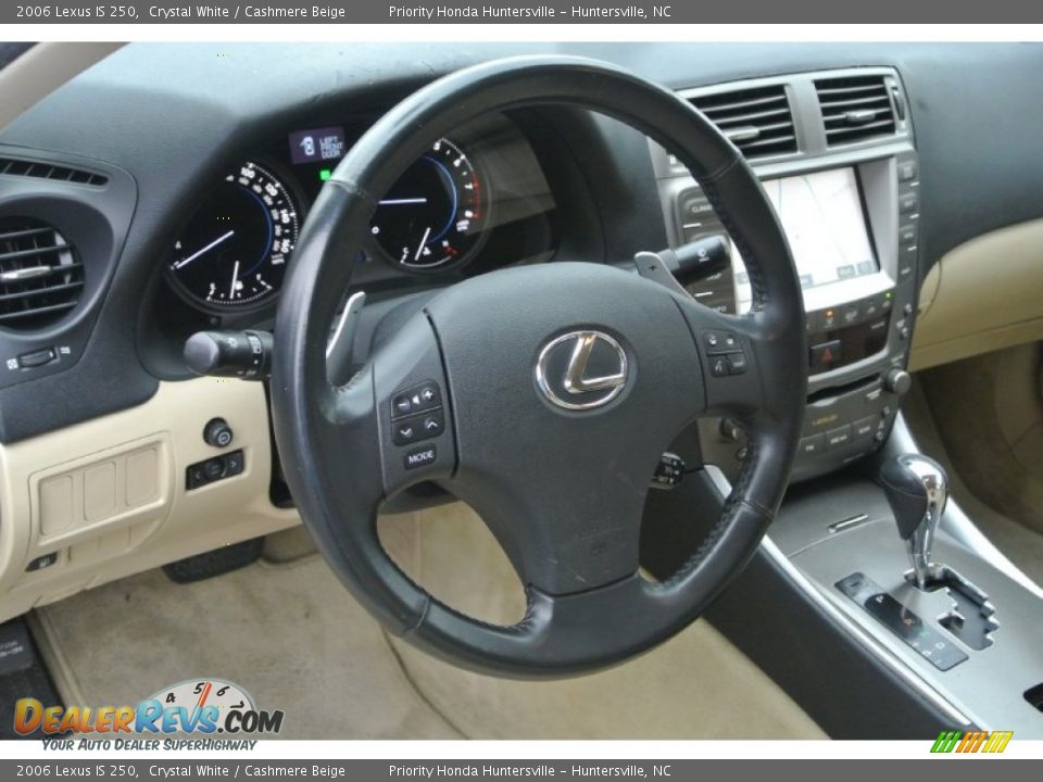 2006 Lexus IS 250 Crystal White / Cashmere Beige Photo #28