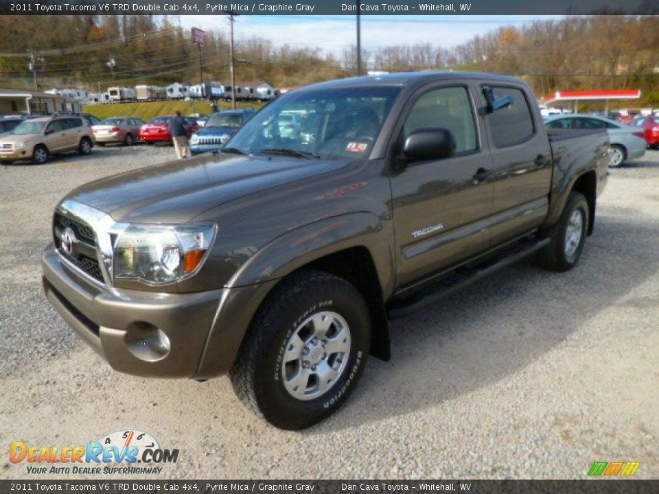 2011 Toyota Tacoma V6 TRD Double Cab 4x4 Pyrite Mica / Graphite Gray Photo #3