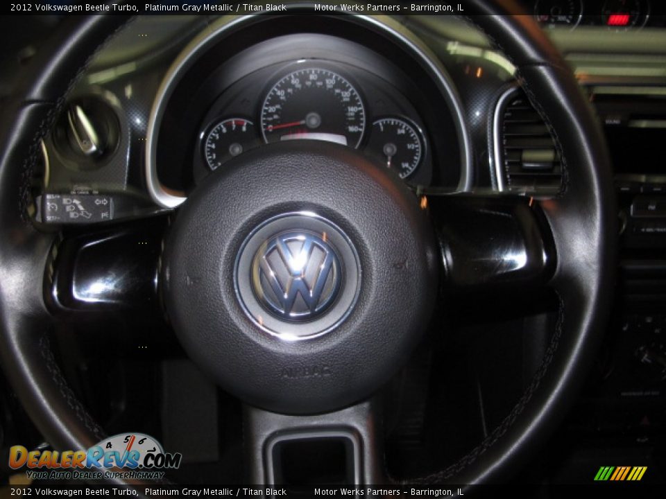 2012 Volkswagen Beetle Turbo Platinum Gray Metallic / Titan Black Photo #32