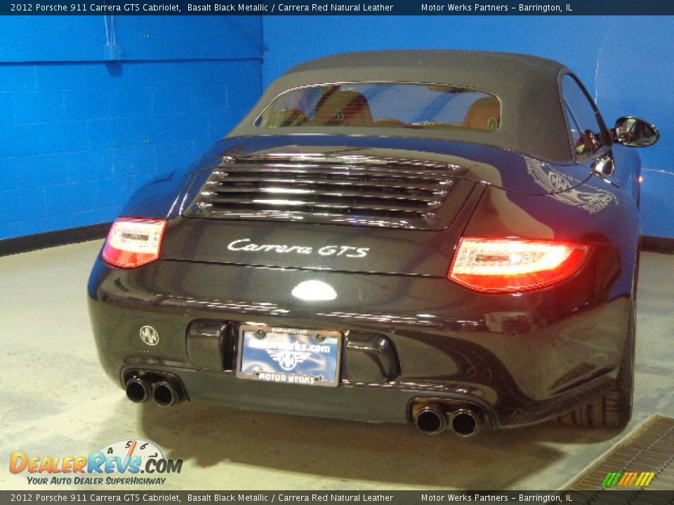 2012 Porsche 911 Carrera GTS Cabriolet Basalt Black Metallic / Carrera Red Natural Leather Photo #5