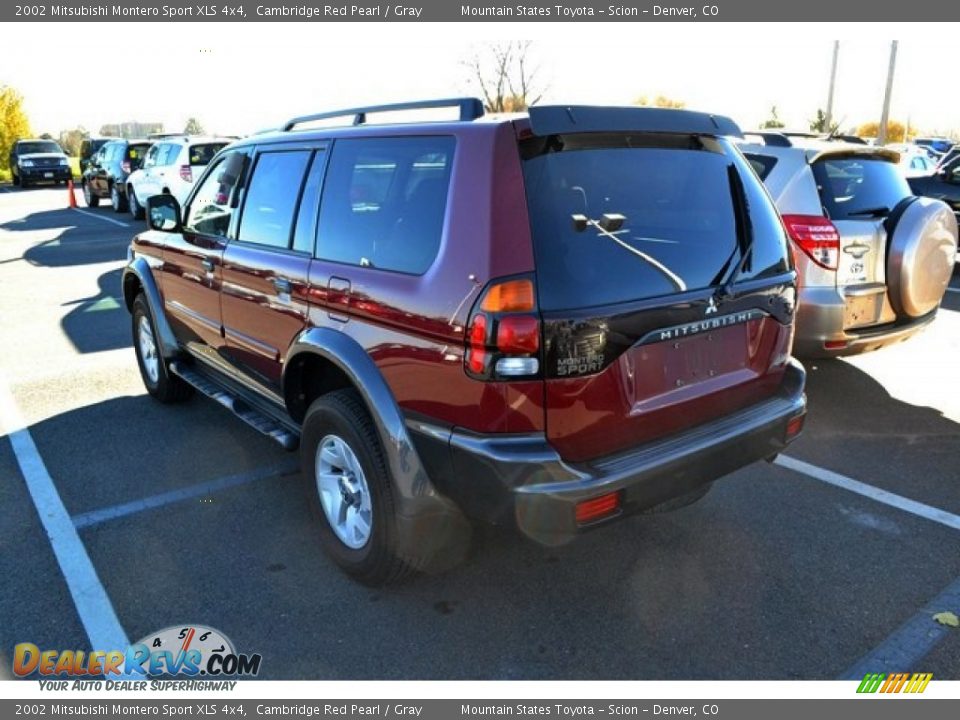 2002 Mitsubishi Montero Sport XLS 4x4 Cambridge Red Pearl / Gray Photo #3