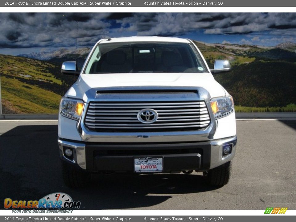 2014 Toyota Tundra Limited Double Cab 4x4 Super White / Graphite Photo #2