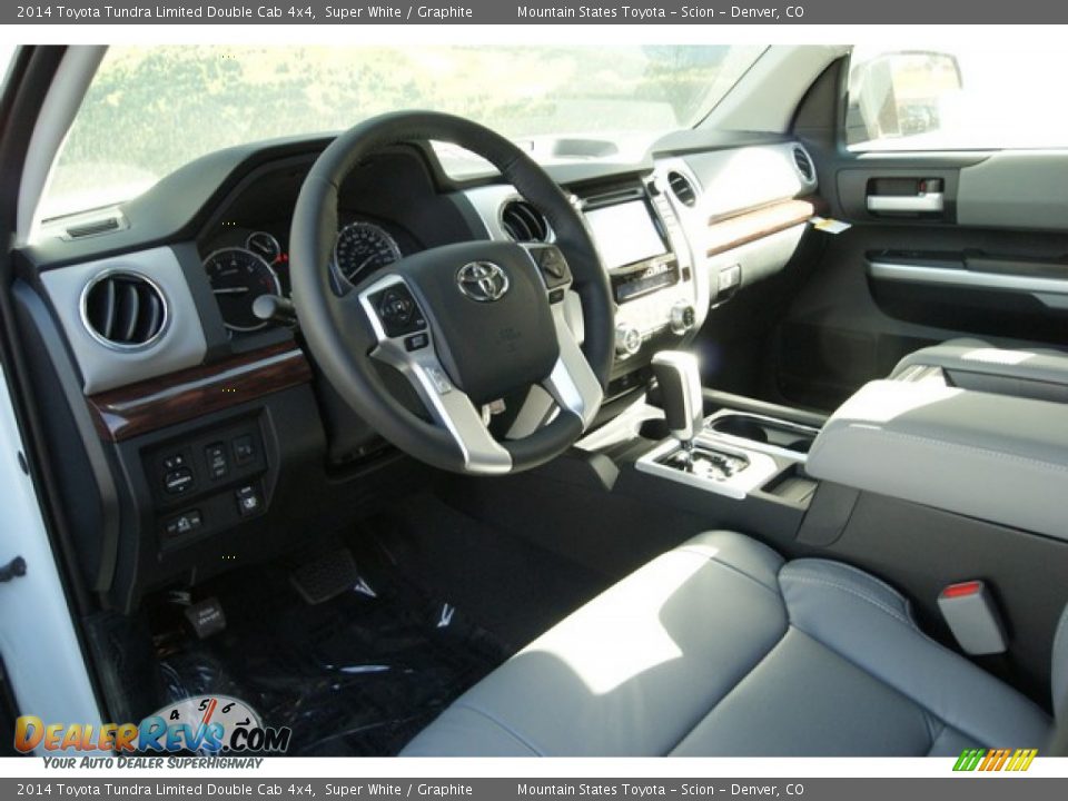 2014 Toyota Tundra Limited Double Cab 4x4 Super White / Graphite Photo #5