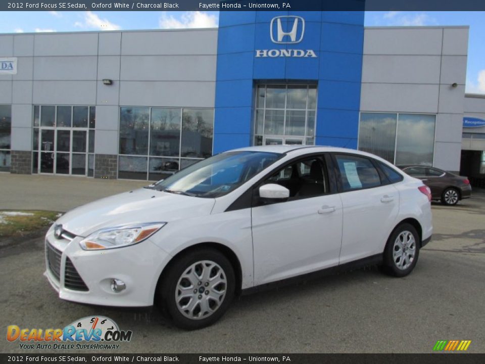 2012 Ford Focus SE Sedan Oxford White / Charcoal Black Photo #1