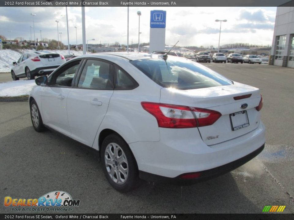 2012 Ford Focus SE Sedan Oxford White / Charcoal Black Photo #16