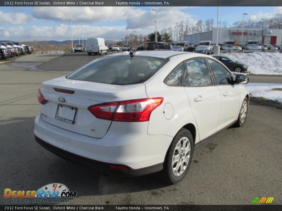 2012 Ford Focus SE Sedan Oxford White / Charcoal Black Photo #17