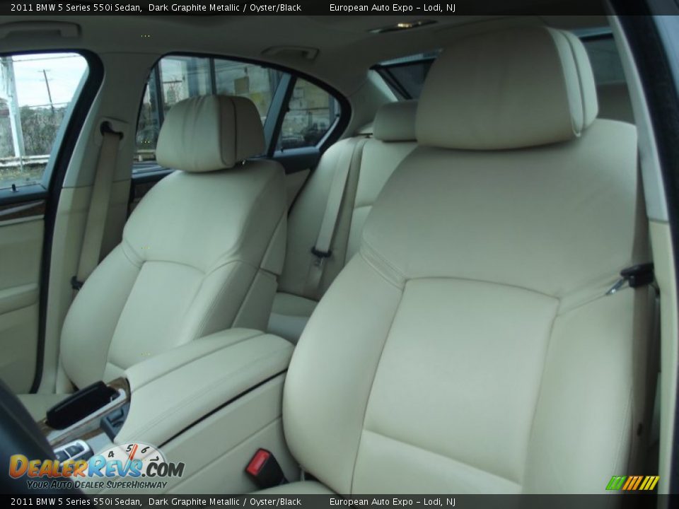 2011 BMW 5 Series 550i Sedan Dark Graphite Metallic / Oyster/Black Photo #9