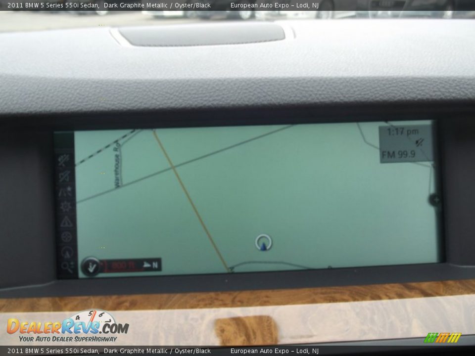 2011 BMW 5 Series 550i Sedan Dark Graphite Metallic / Oyster/Black Photo #29