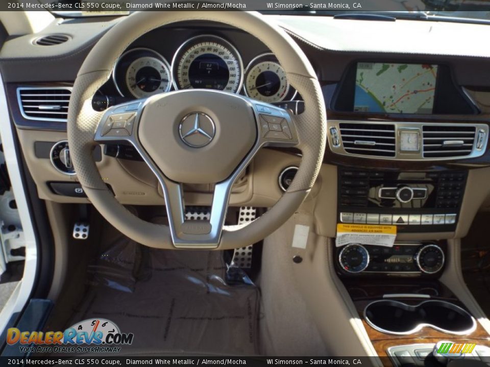 2014 Mercedes-Benz CLS 550 Coupe Diamond White Metallic / Almond/Mocha Photo #9