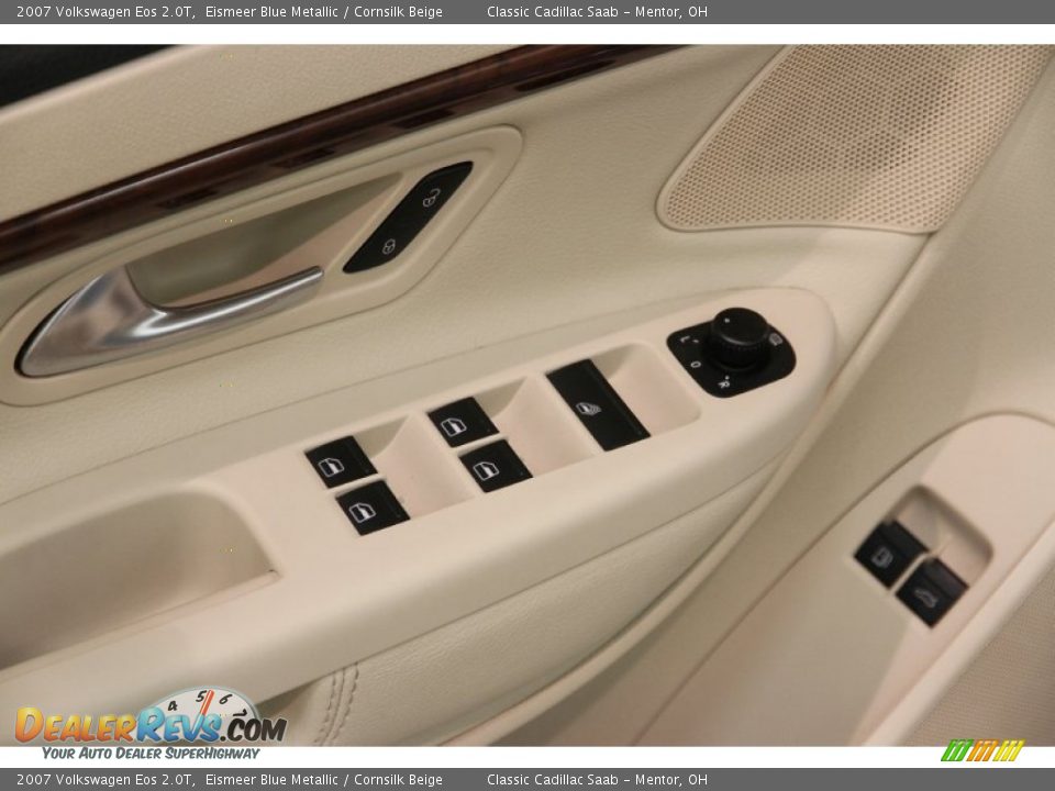 2007 Volkswagen Eos 2.0T Eismeer Blue Metallic / Cornsilk Beige Photo #6