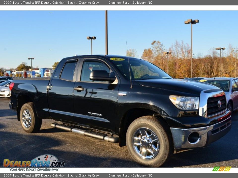 2007 Toyota Tundra SR5 Double Cab 4x4 Black / Graphite Gray Photo #1