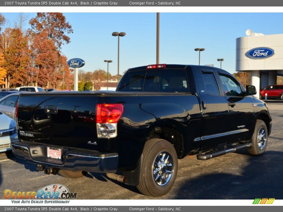 2007 Toyota Tundra SR5 Double Cab 4x4 Black / Graphite Gray Photo #3