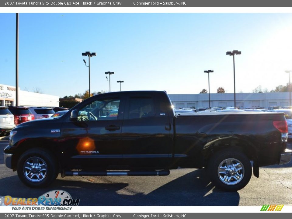 2007 Toyota Tundra SR5 Double Cab 4x4 Black / Graphite Gray Photo #5