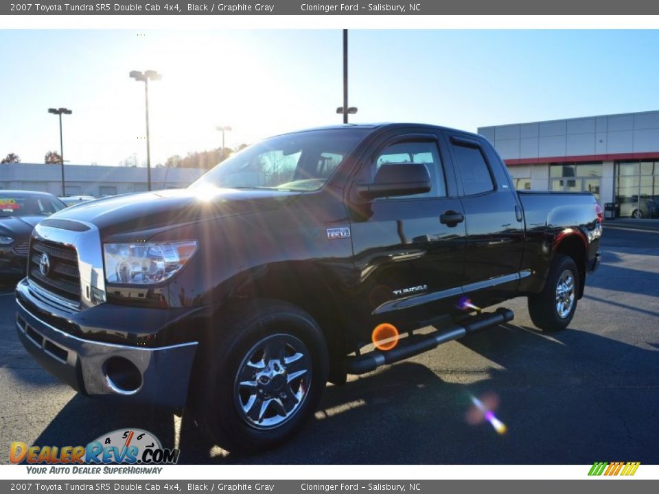 2007 Toyota Tundra SR5 Double Cab 4x4 Black / Graphite Gray Photo #6