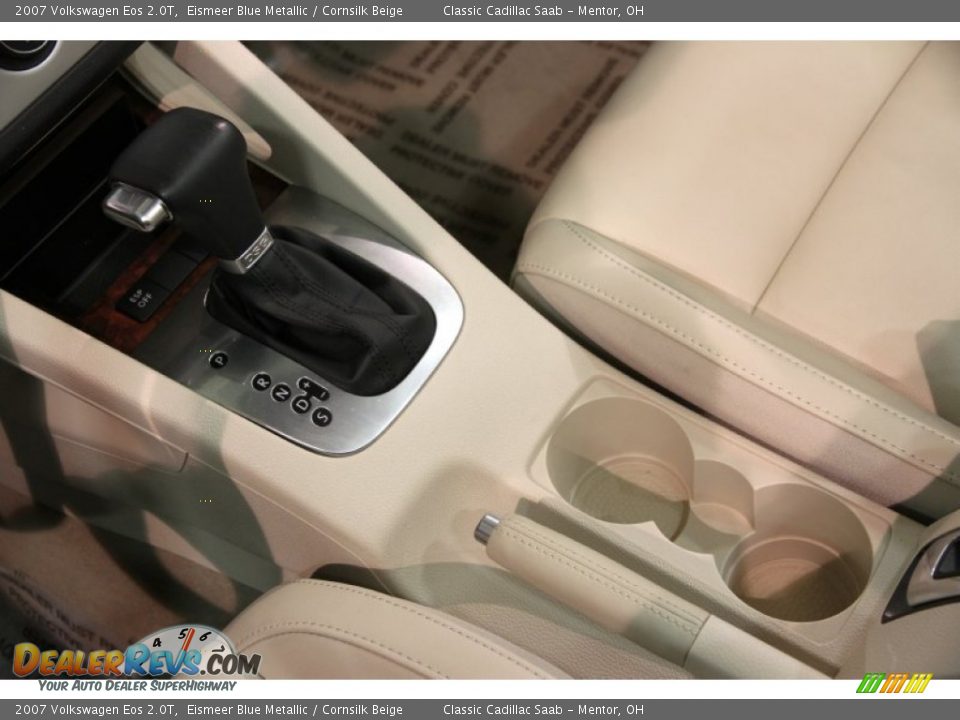 2007 Volkswagen Eos 2.0T Eismeer Blue Metallic / Cornsilk Beige Photo #12