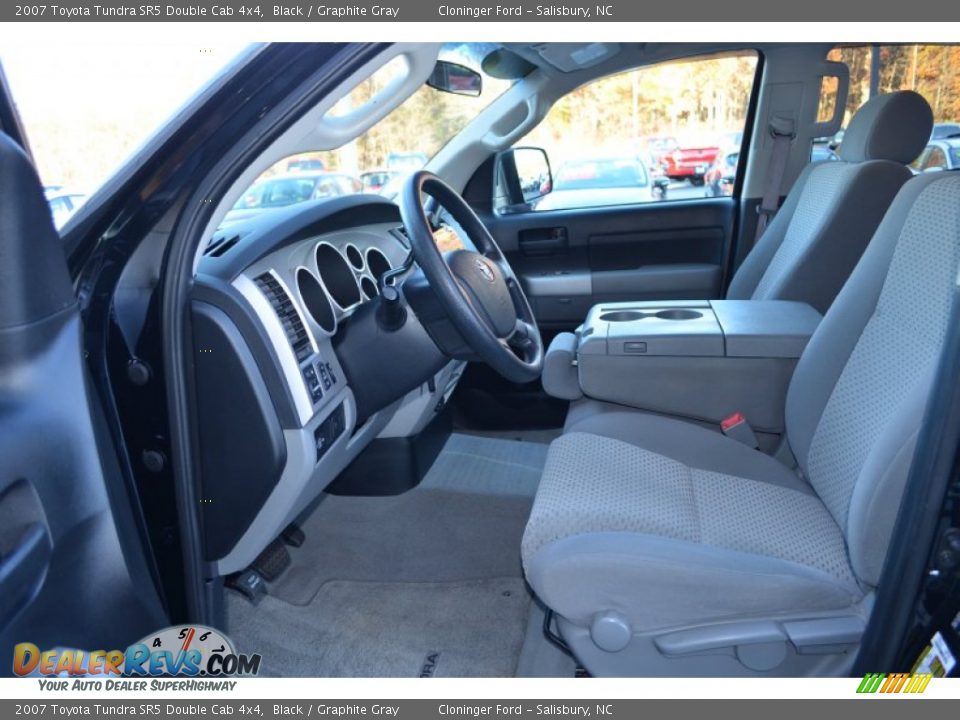 2007 Toyota Tundra SR5 Double Cab 4x4 Black / Graphite Gray Photo #9